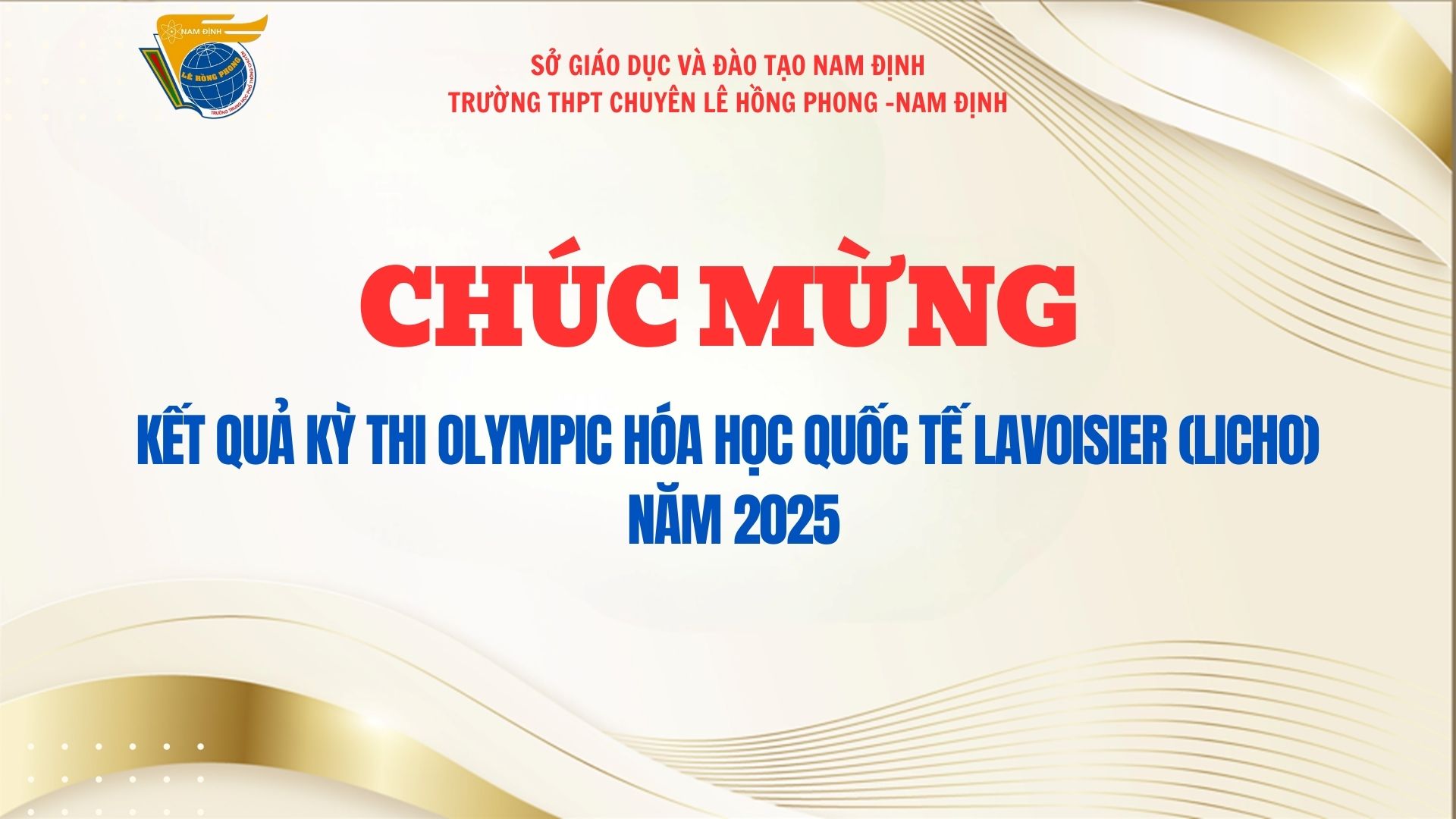 02 học sinh Lê Hồng Phong đoạt giải tại Kỳ thi Olympic Hóa học Quốc tế Lavoisier 2025